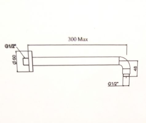 FFAS9909-bản-vẽ-thanh-nối-đầu-sen-Easyset-american-standard